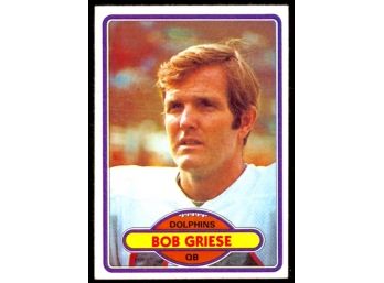 1980 Topps Football Bob Griese #35 Miami Dolphins HOF