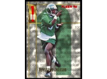 1996 Fleer Football Keyshawn Johnson Rookie Card #161