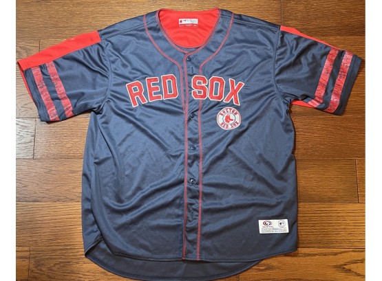 BOSTON Red Sox BUTTON DOWN JERSEY MLB AUTHENTIC GEAR ~ X-LARGE