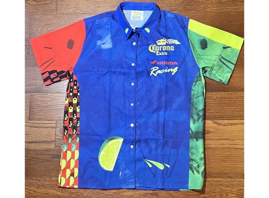 Corona Extra/HONDA RACING Mens Button-up Shirt ~ 2XL