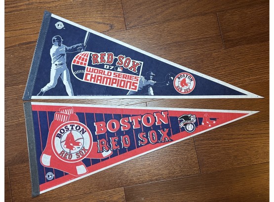 BOSTON RED SOX BANNERS FROM BOTH 2004 & 2007 CHAMPIONSHIPS