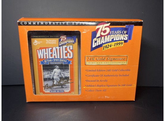 1999 Limited Edition Babe Ruth Wheaties Collectors Series New In Box