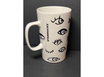 Starbucks Collectors Mug ~ 2014 14oz Tall ~ Eyes Design