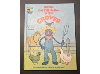 1980 Vintage & Like New! Sesame Streets Grover Down On The Farm Childrens Book