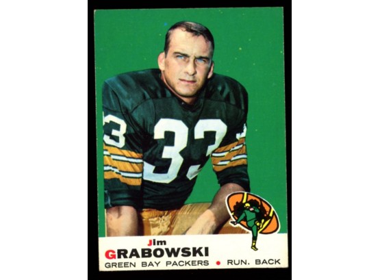 1969 Topps Football Jim Grabowski #124 Green Bay Packers Vintage #9919
