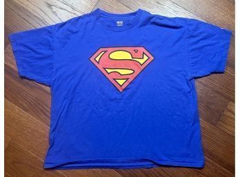Blue Superman Logo Shirt Size 2XL