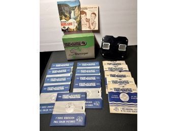 Vintage View-master! 1950s In Original Box With Catalog And Includes 14 Reels