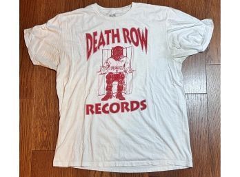 White And Red Death Row Records T-shirt Size XL