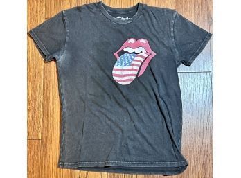 The Rolling Stones American Flag Mouth Logo T Shirt Size Large