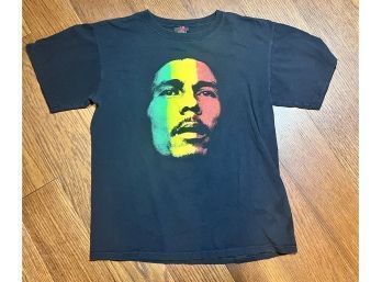 Bob Marley Black T-shirt With Quote On Back Size Medium