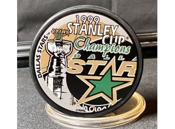 1999 NHL STANLEY CUP CHAMPIONS DALLAS STARS PUCK W/HOLDER