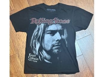 Kurt Cobain Rolling Stones Black T-shirt 1967-1994 Size Small Nirvana