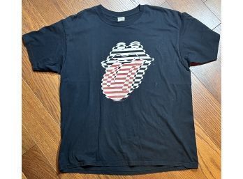 The Rolling Stones Black T-shirt Logo Size XL