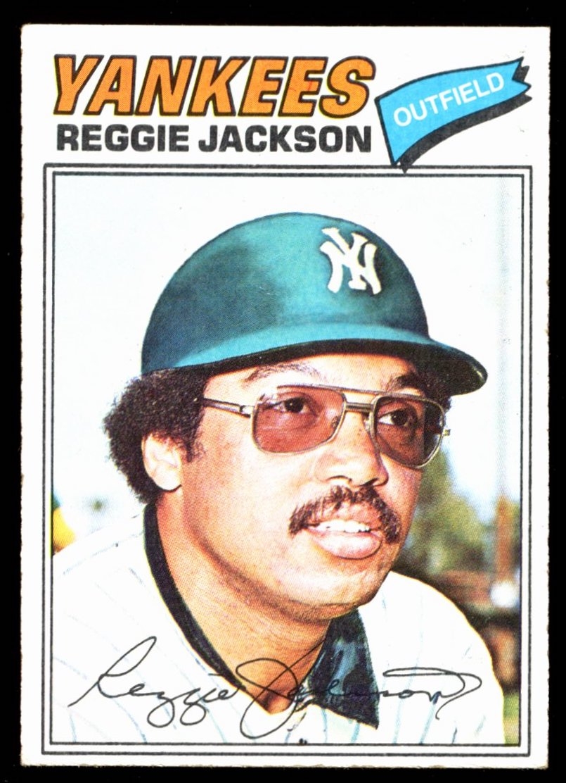 1977 Reggie Jackson Game Used New York Yankees Home Jersey Photo