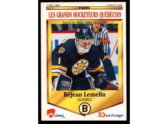 1992 Panini Diana/durivage Rejoin Lemelin #48 Boston Bruins