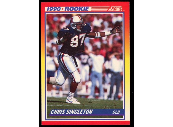 1990 Score Football Chris Singleton Rookie Card #290