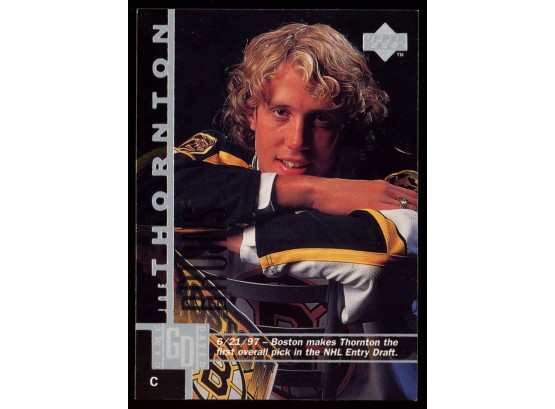 1998 Upper Deck Hockey Joe Thornton Game Dated #218 Boston Bruins