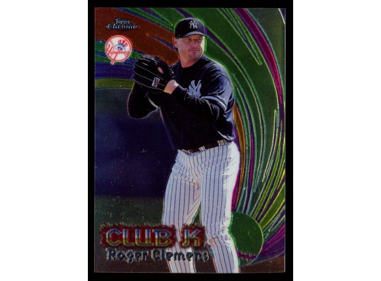 1999 Topps Chrome Baseball Roger Clemens Club K #AE25 New York Yankees
