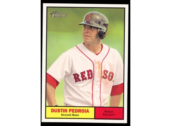 2011 Topps Heritage Baseball Dustin Pedroia #345 Boston Red Sox