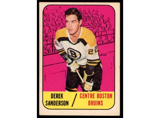 1967 Topps Hockey Derek Sanderson Rookie Card #33 Boston Bruins RC Vintage