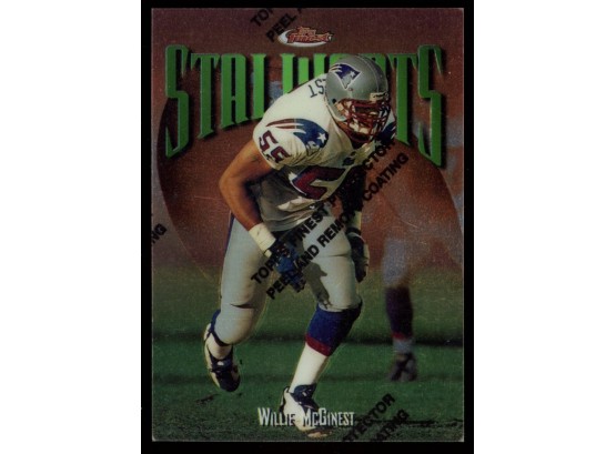 1997 Topps Finest Football Willie McGinest With Coating #218 New England Patriots