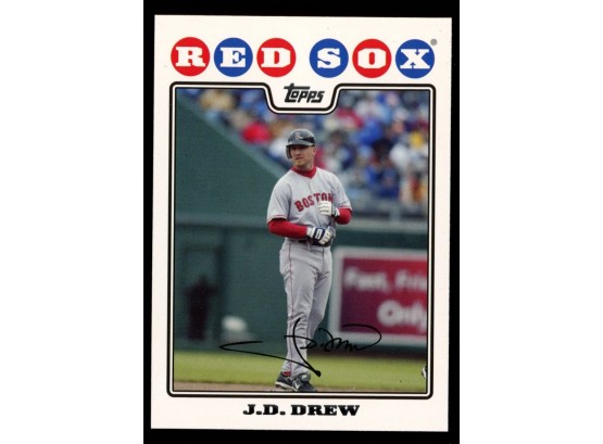 2008 Topps Baseball JD Drew #552 Boston Red Sox