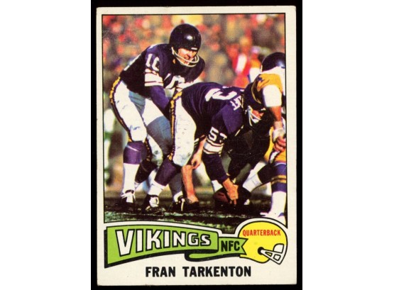 1975 Topps Football Fran Tarkenton #400 Minnesota Vikings Vintage HOF