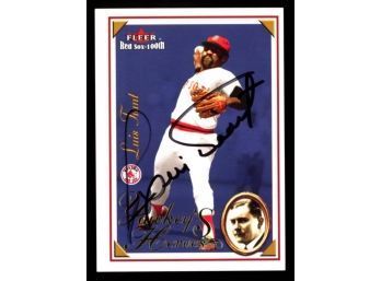 2001 Fleer Baseball Luis Tiant On Card Autograph #92 Boston Red Sox
