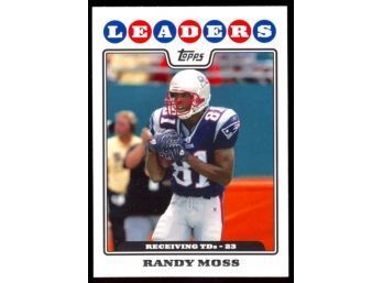 2008 Topps Football Randy Moss League Leaders #295 New England Patriots HOF