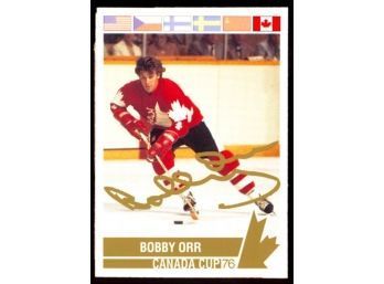 1992 Future Legends Hockey Bobby Orr On Card Autograph Boston Bruins HOF