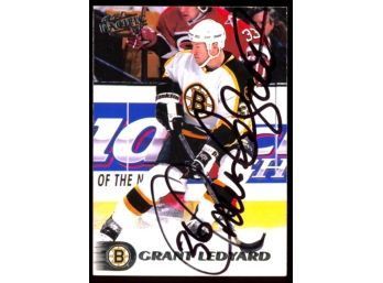 1998 Pacific Hockey Grant Ledyard On Card Autograph #84 Boston Bruins Auto