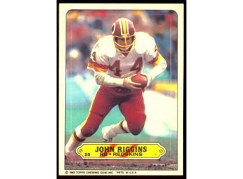 1983 Topps Stickers Football John Riggins #25 Washington Redskins Vintage HOF