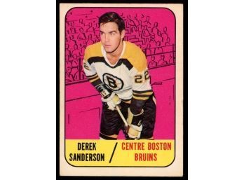 1967 Topps Hockey Derek Sanderson Rookie Card #33 Boston Bruins RC Vintage