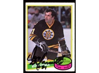 1980 O-pee-chee Hockey Don Marcotte On Card Autograph #336 Boston Bruins Vintage Auto
