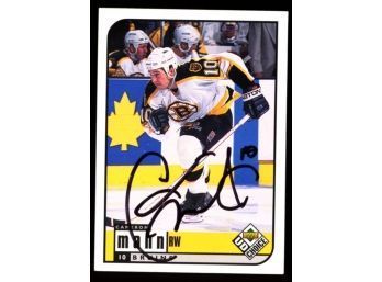 1998 Upper Deck Collectors Choice Hockey Cameron Mann On Card Autograph #17 Boston Bruins