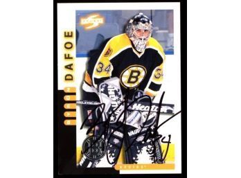 1997 Pinnacle Hockey Byron Dafoe On Card Autograph #13 Boston Bruins