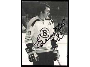 1991 Boston Bruins Ed Westfall On Card Autograph