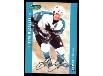2005 Parkhurst Hockey Alyn McCauley On Card Autograph #407 San Jose Sharks