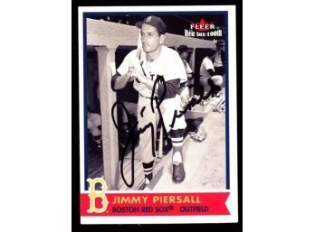2001 Fleer Baseball Jimmy Piersall Red Sox 100th On Card Autograph #40 Boston Red Sox