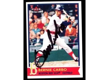 2001 Fleer Baseball Bernie Carbo Red Sox 100th On Card Autograph #33 Boston Red Sox