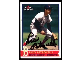 2001 Fleer Baseball Rico Petrocelli On Card Autograph #8 Boston Red Sox