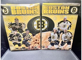 Boston Bruins Collectors Edition Cereal 2 Box Set From 2000 Both Unopened