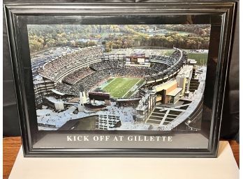 Large Framed Print Kickoff At Gillette Foxboro Massachusetts New England Patriots