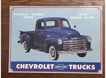 Chevrolet Trucks Tin Advertising Sign Repop