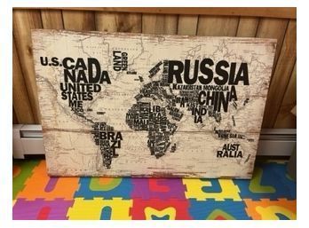 Large Wall Dcor ~ Map Of The World