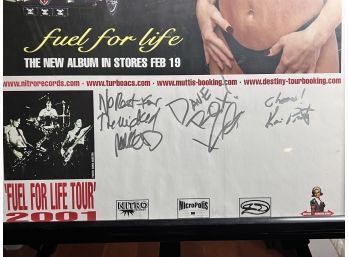 The Turbo A.Cs 2001 Framed Concert Tour Poster Autographed By The Whole Band