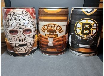 Lot Of 3 EMPTY Collector Edition Beer Kegs EMPTY Boston Bruins Molson