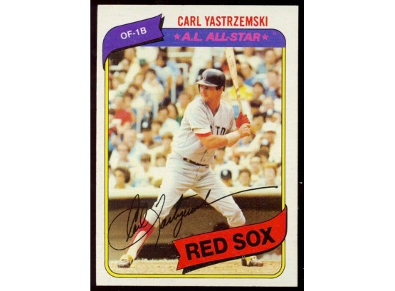 1980 Topps Baseball Carl Yastrzemski AL All-star #720 Boston Red Sox Vintage HOF
