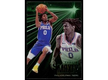 2020 Chronicles Essentials Basketball Tyrese Maxey Green Rookie Card #208 Philadelphia 76ers RC