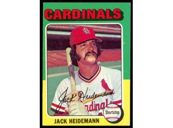 1975 Topps Baseball Jack Heidemann #649 St Louis Cardinals Vintage